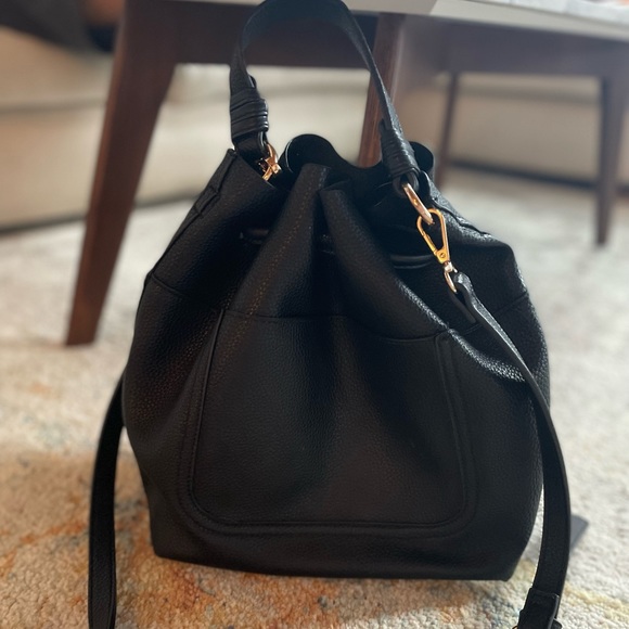 zara basic black faux leather bag - Picture 2 of 4